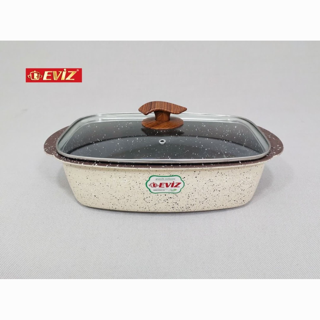 تابه مرغ خوری گرانیتی برند اویز سایز 32 رنگ کرم ارسال رایگان