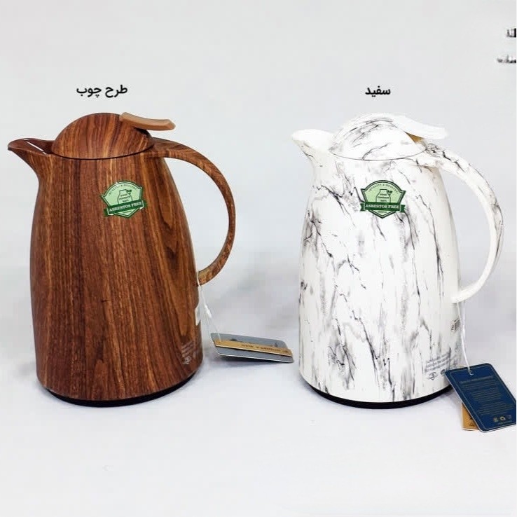 فلاسک شیشه دار 1.5 لیتر HBC سفید ارسال رایگان