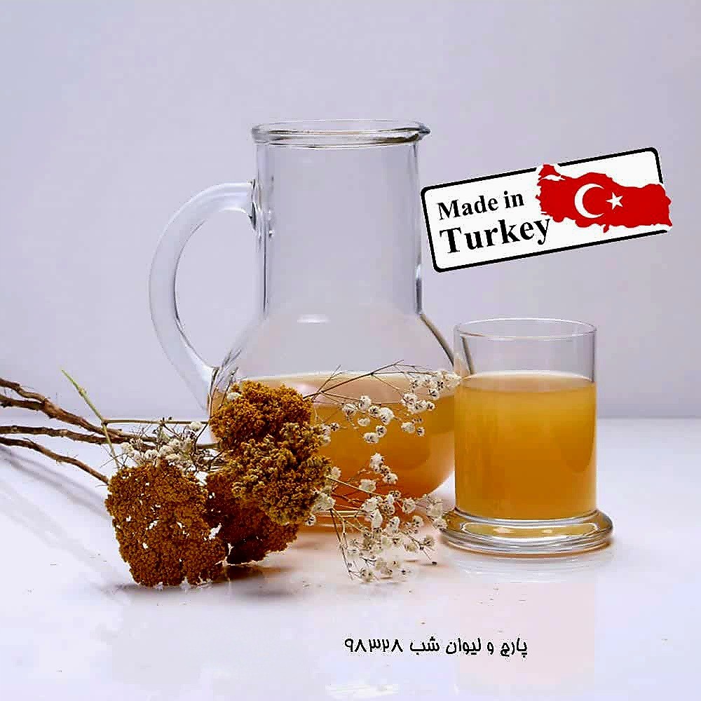 پارچ و لیوان شب پاشاباغچه ترکیه مدل 98328 بسته 2 عددی