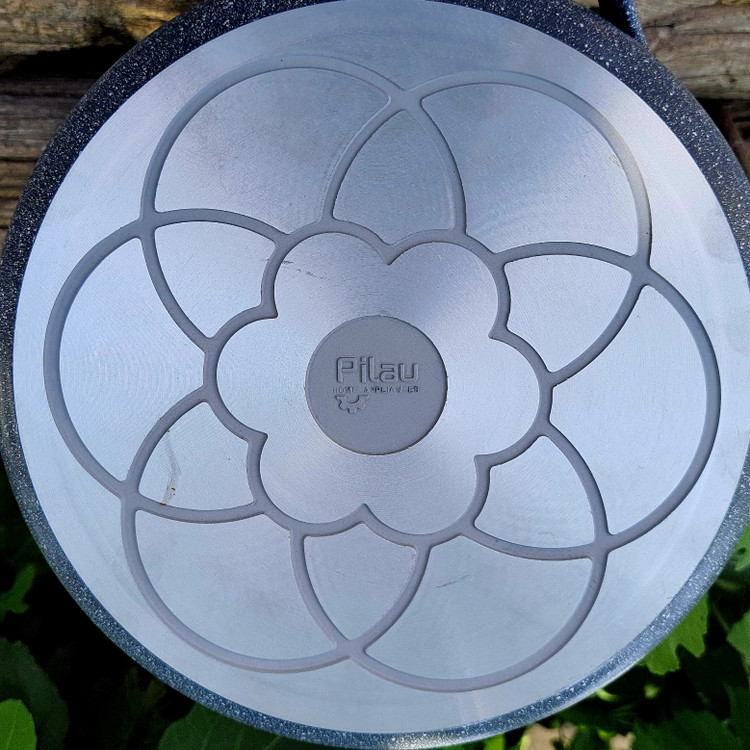 قابلمه گرانیتی سایز 32 پیلو خاکستری PILAU طرح اسنو هپی ارسال رایگان