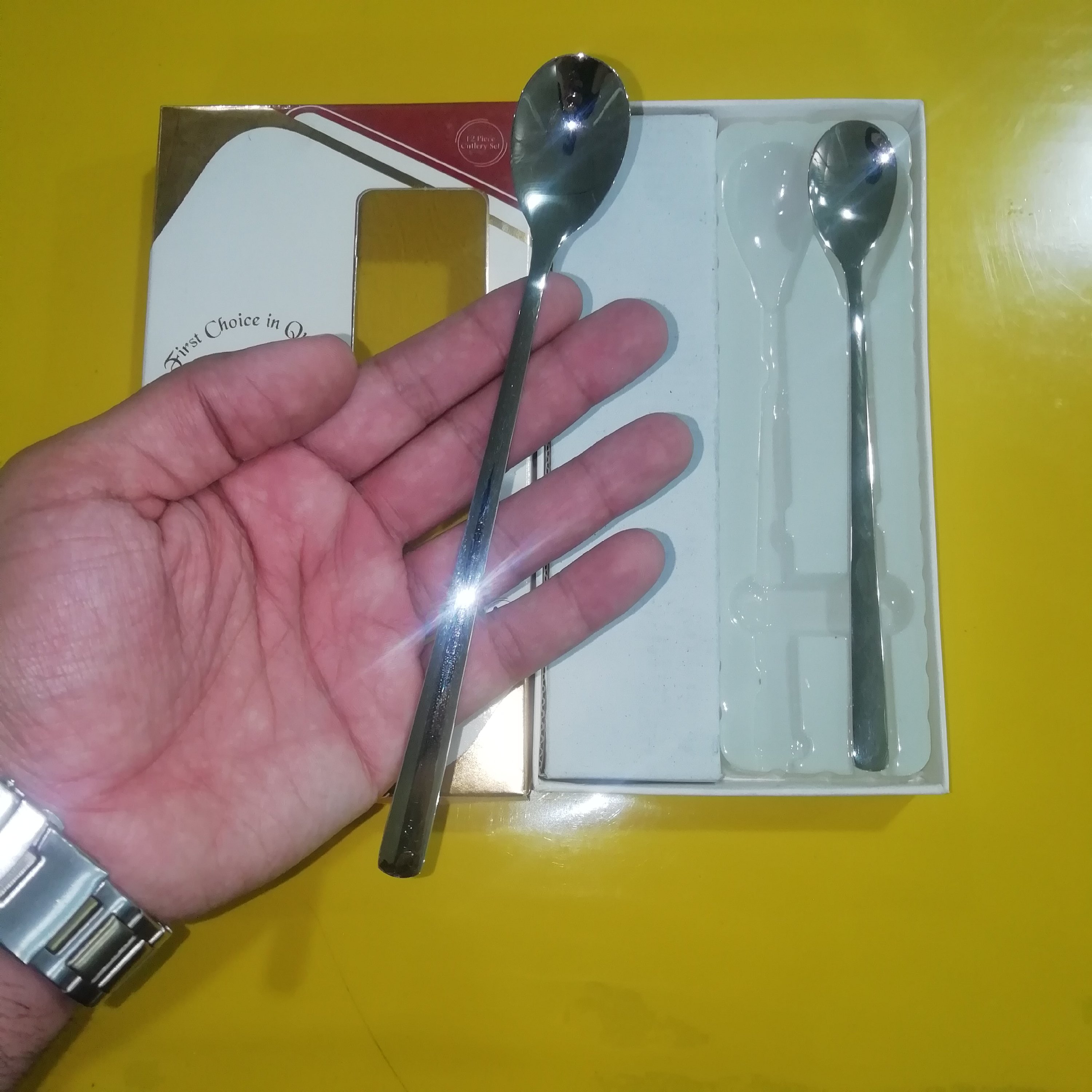 قاشق شربت خوری برند کابان KABAN مدل شیکاگو بسته 12 عددی