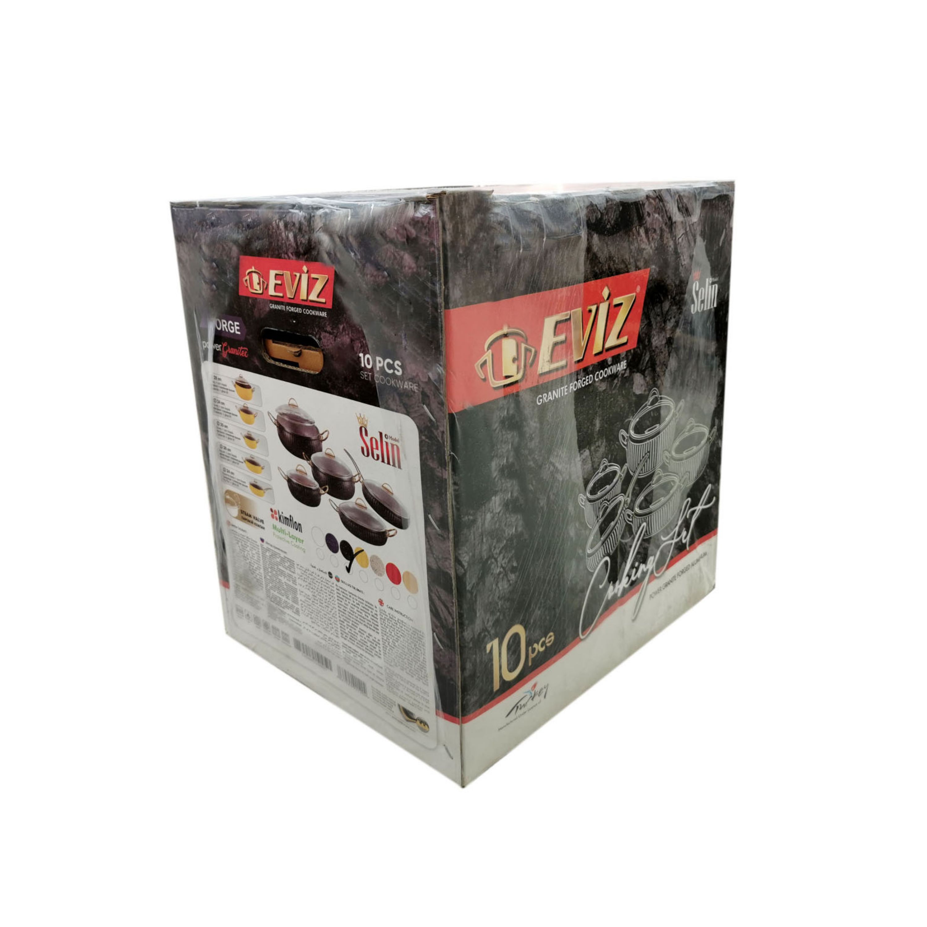 سرویس قابلمه 10 پارچه اویز EVIZ مدل سلین مشکی