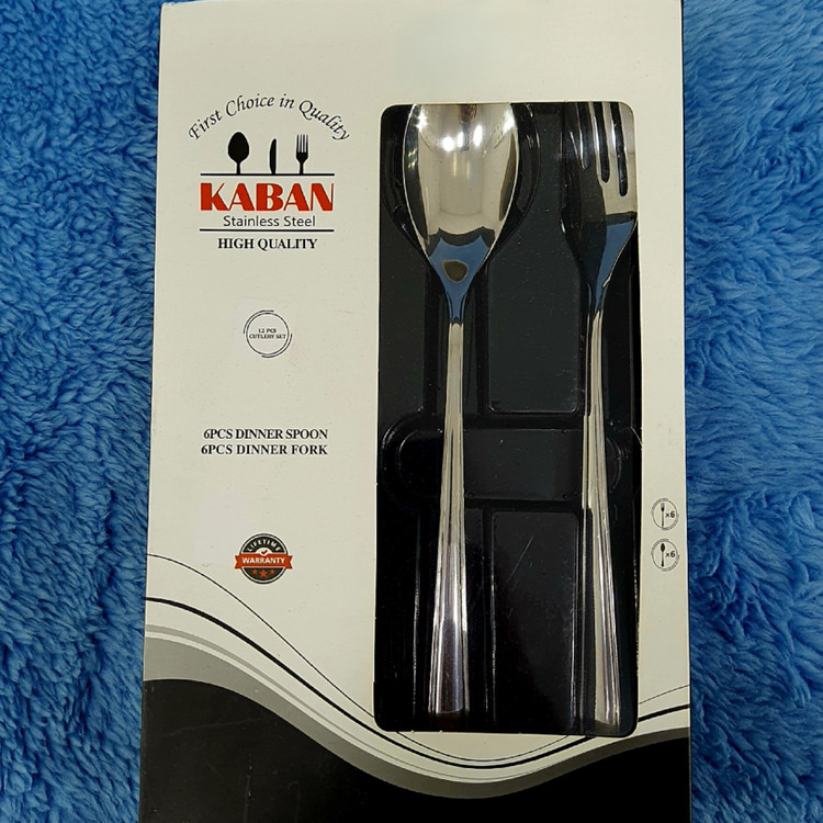 قاشق و چنگال لاکچری کابان کد 187 بسته 12 عددی ارسال رایگان