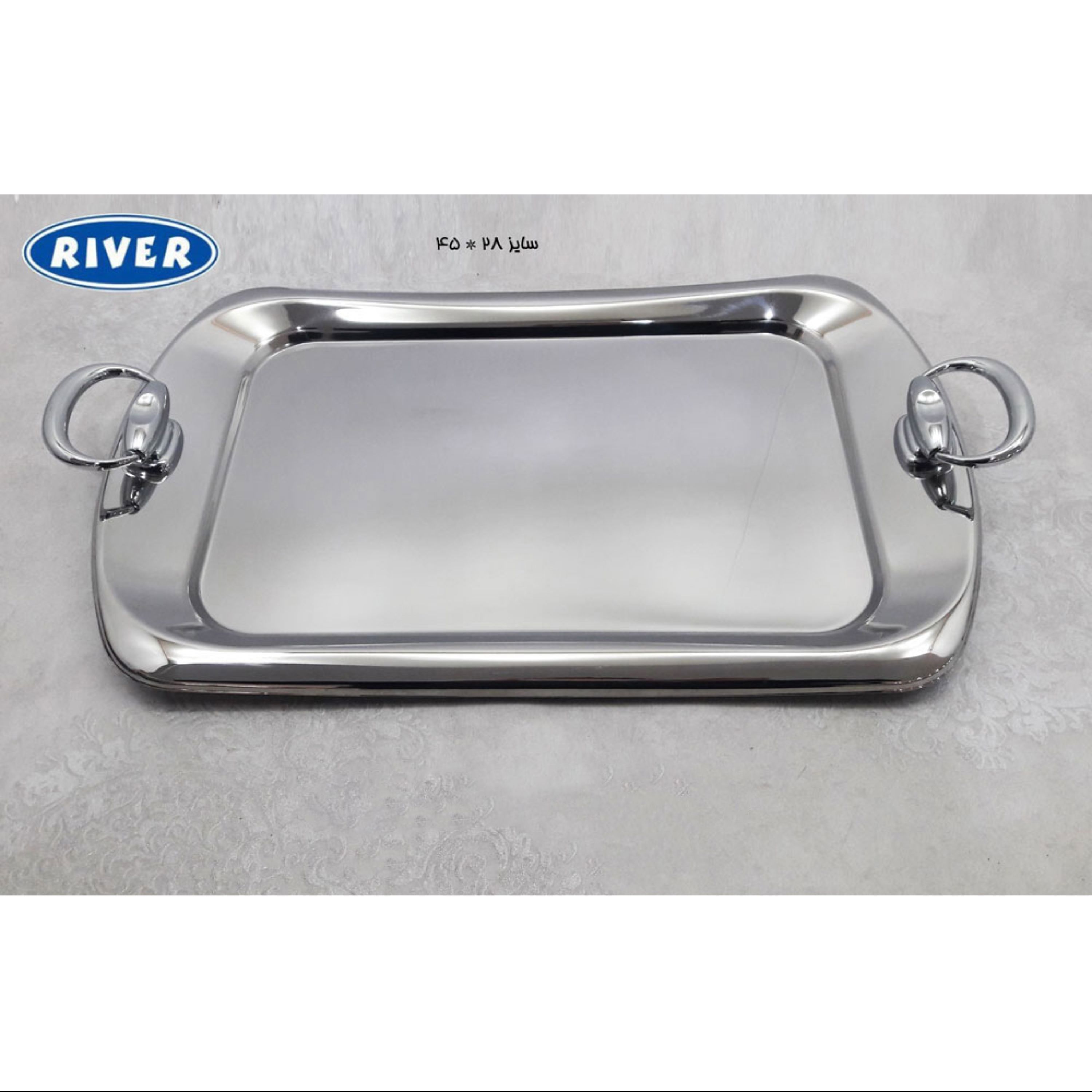 سینی استیل مستطیل برند RIVER ریور کد 1040 با ارسال رایگان