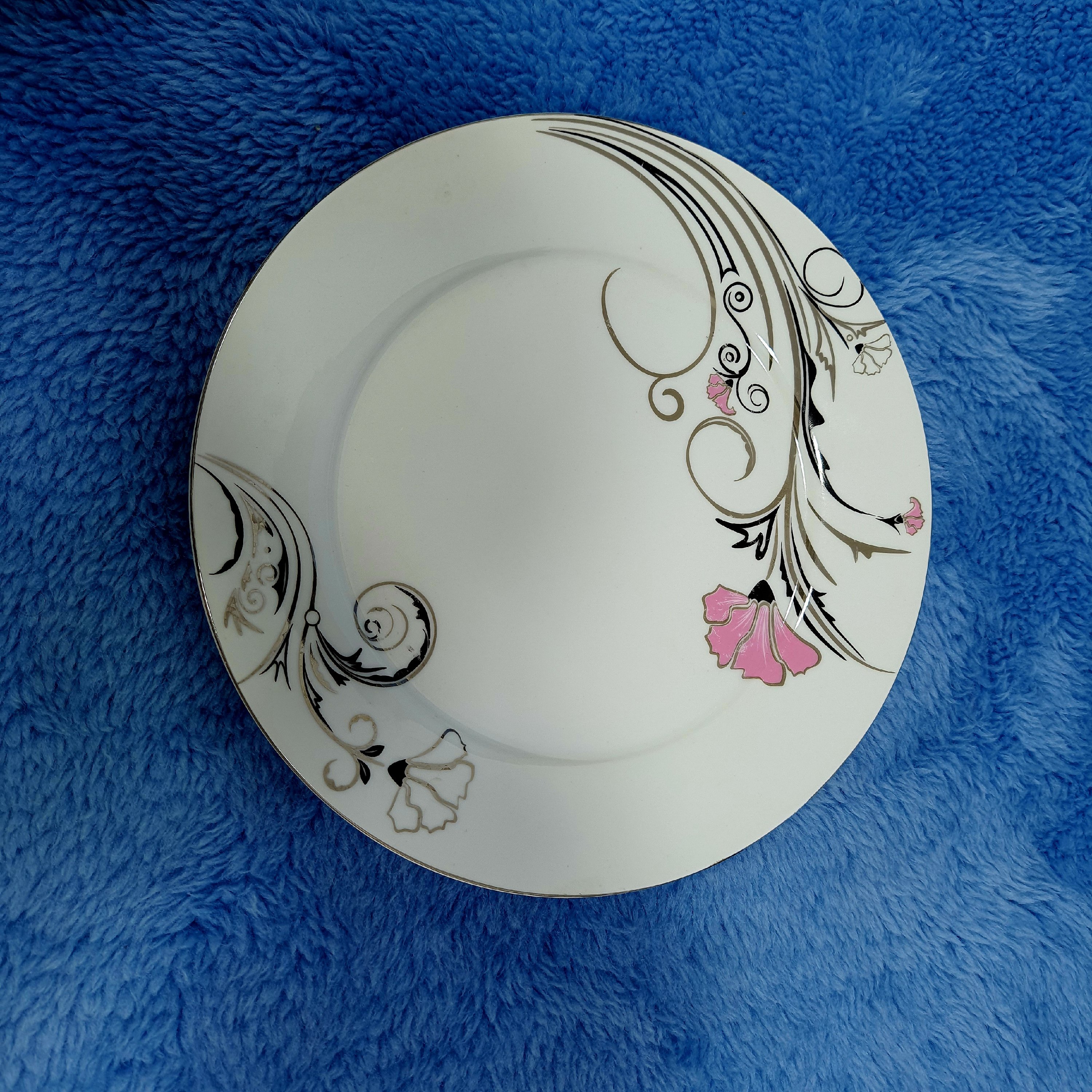 بشقاب پلوخوری سایز 24 چینی پارس کد 974 در بسته 6 عددی