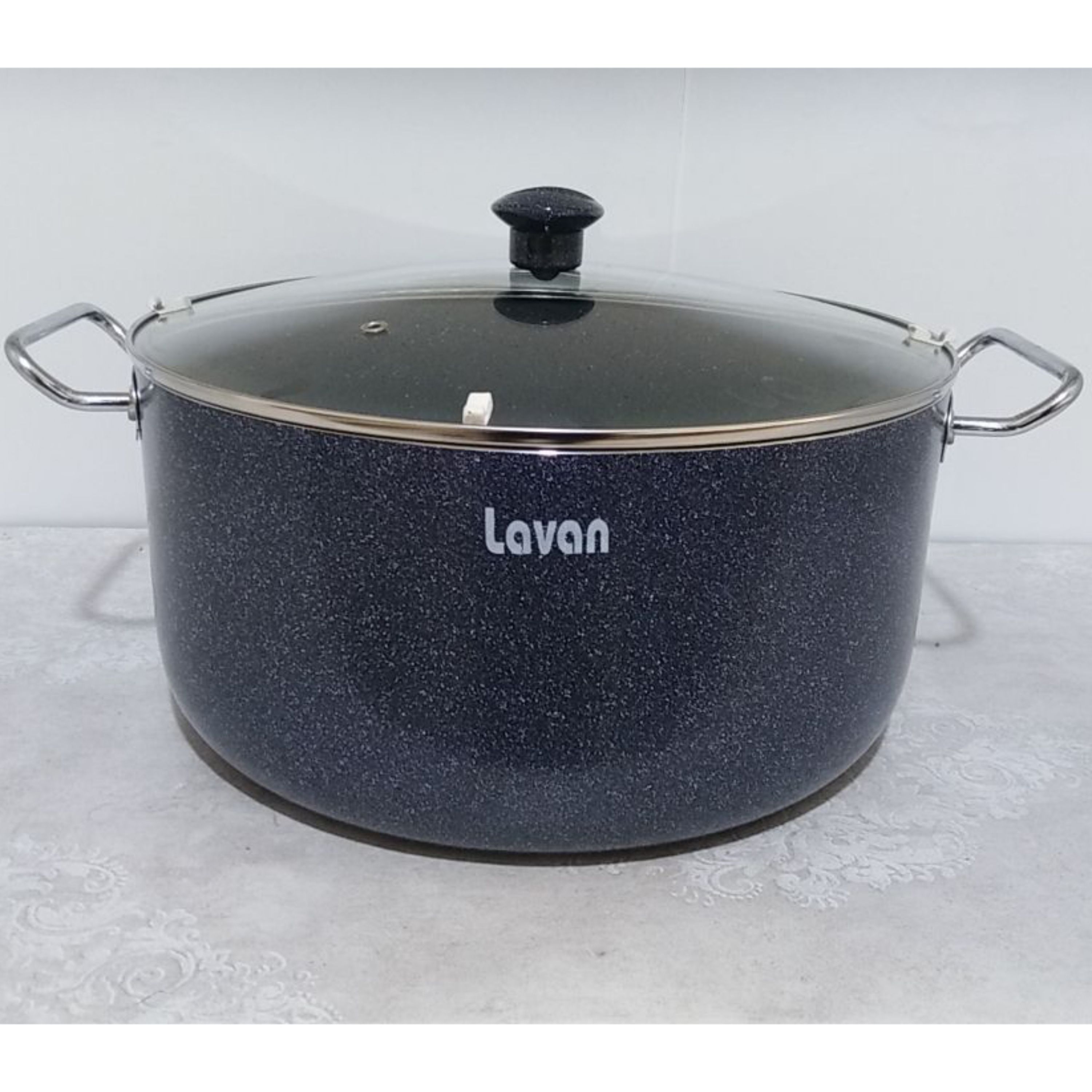 قابلمه گرانیتی سایز 34 درب شیشه ای مدل تیتان برند لاوان LAVAN ارسال رایگان