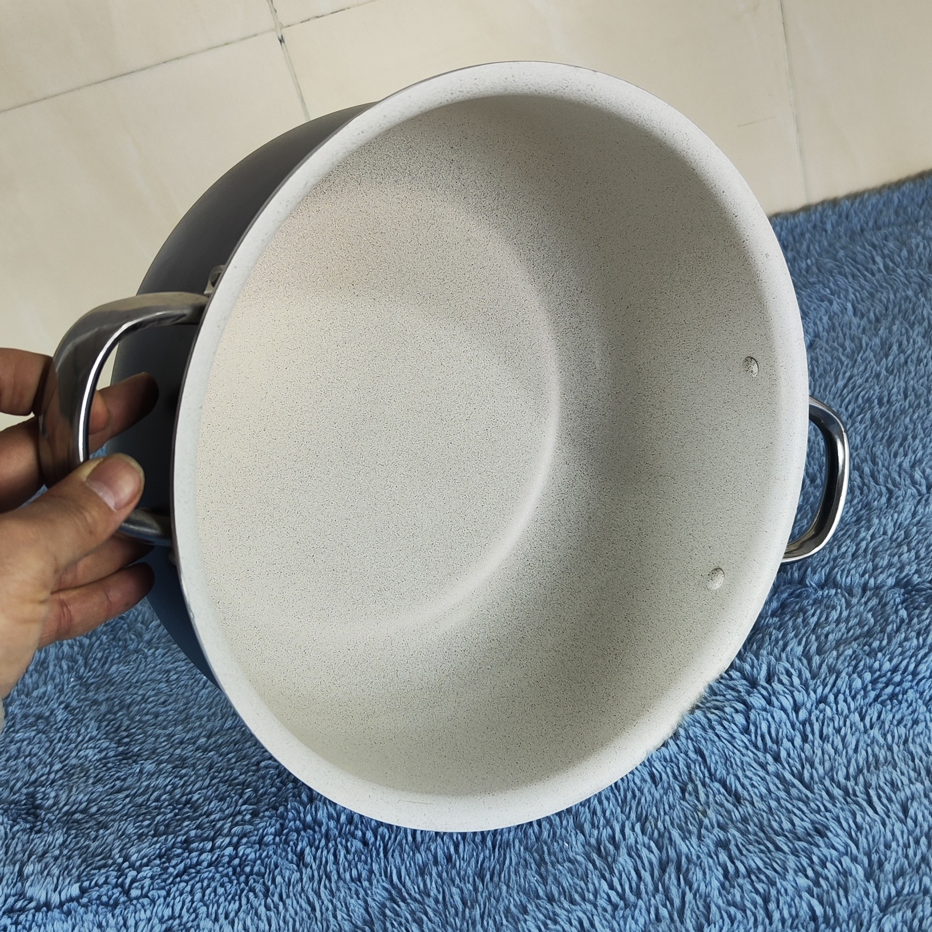 قابلمه گرانیتی سایز 32 درب فلزی سرمه ای لاوان