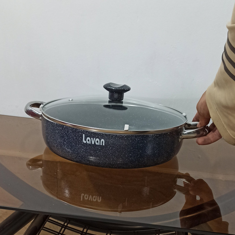 تابه گرانیتی سایز 30 لاوان مدل تیتان طوسی با ارسال رایگان