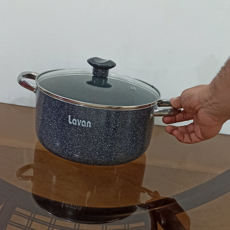 قابلمه گرانیتی سایز 24 لاوان مدل تیتان طوسی با ارسال رایگان