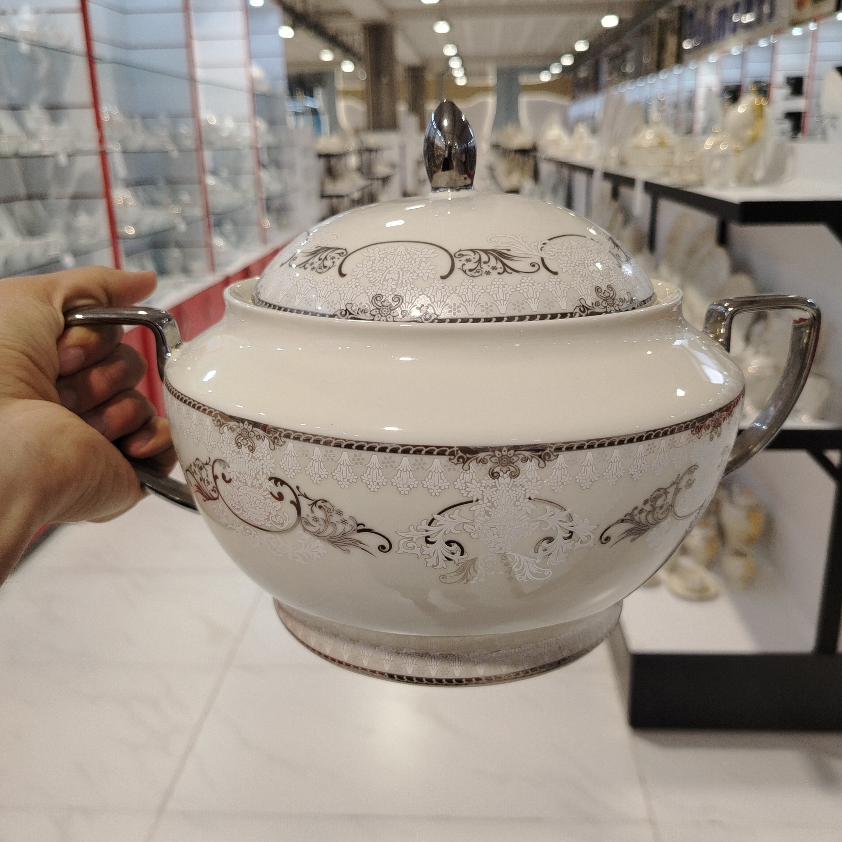 سرویس چینی 114 پارچه (12 نفره) ویلیام پلاتین کد 4058 با ارسال رایگان
