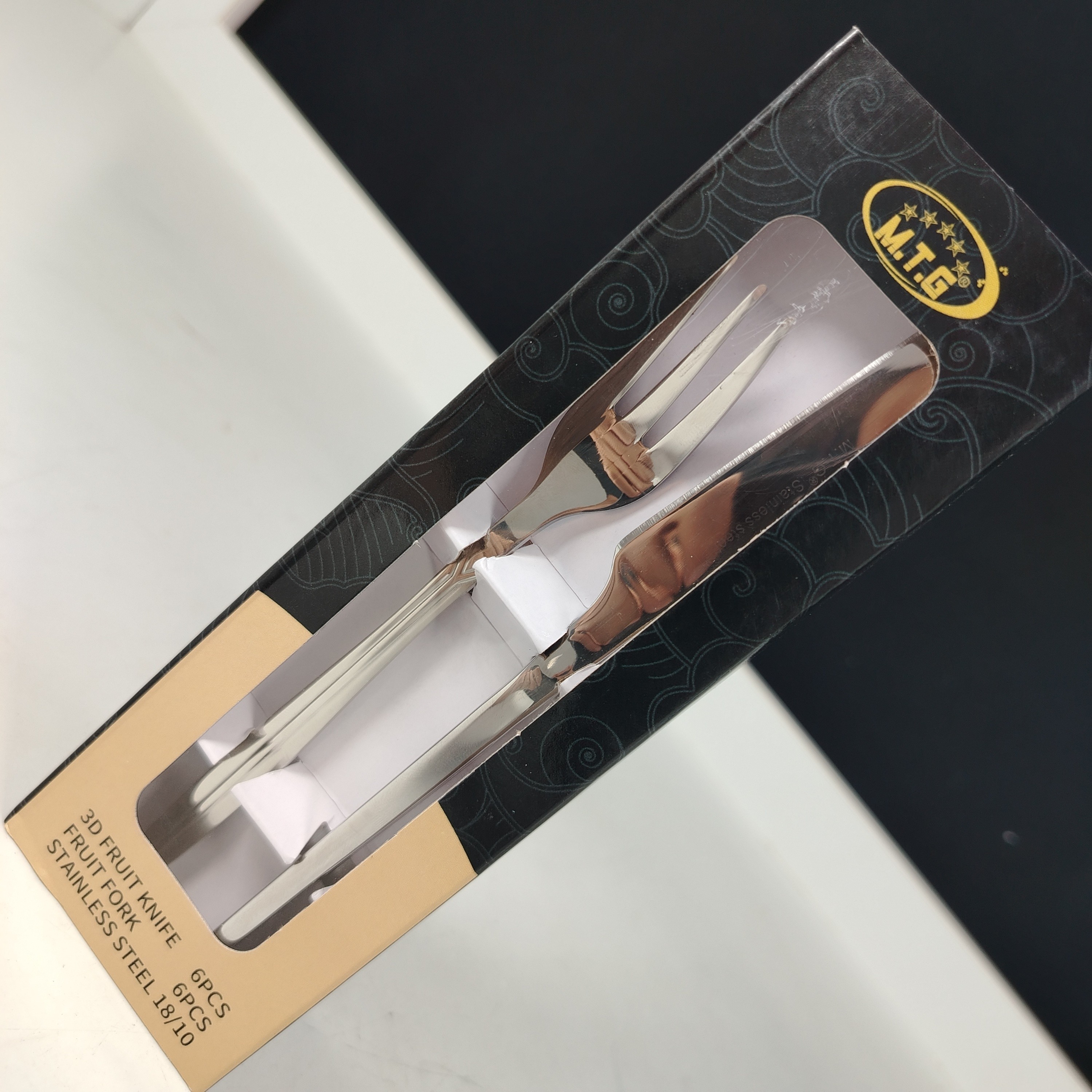 کارد و چنگال استیل سه بعدی MTG کد 2605S بسته 6 + 6 عددی با ارسال رایگان