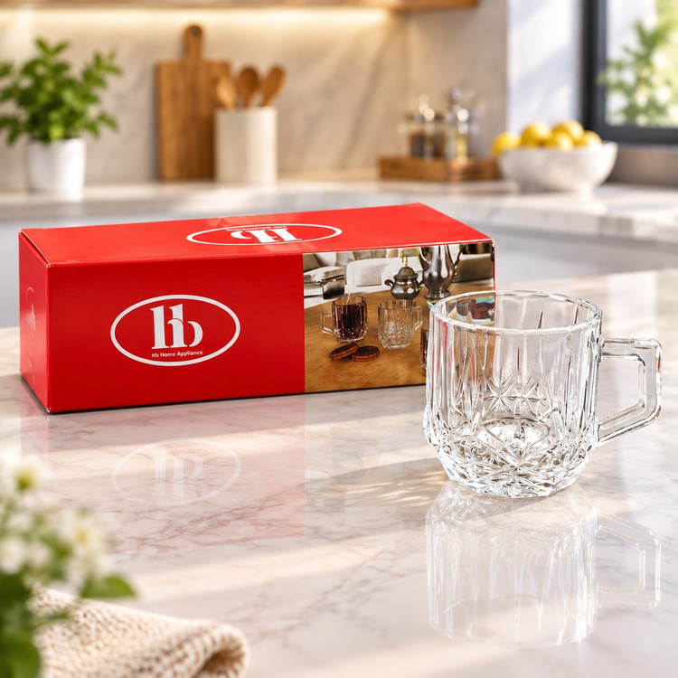 فنجان چای HB مدل برایتون کد 92232 بسته 6 عددی با ارسال رایگان