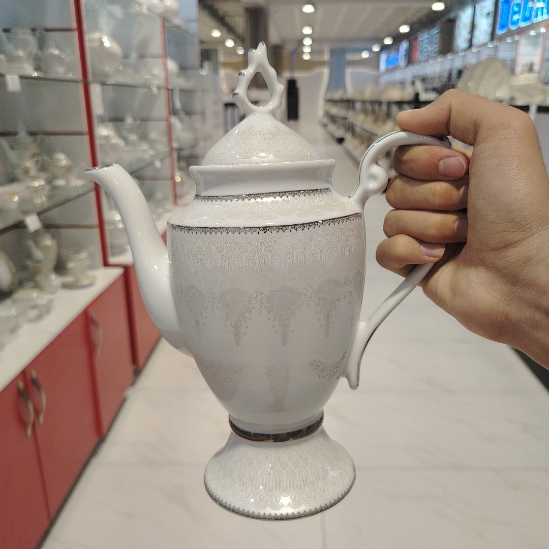سرویس چینی 128 پارچه لورین مدل زویا پلاتین 18 نفره با ارسال رایگان