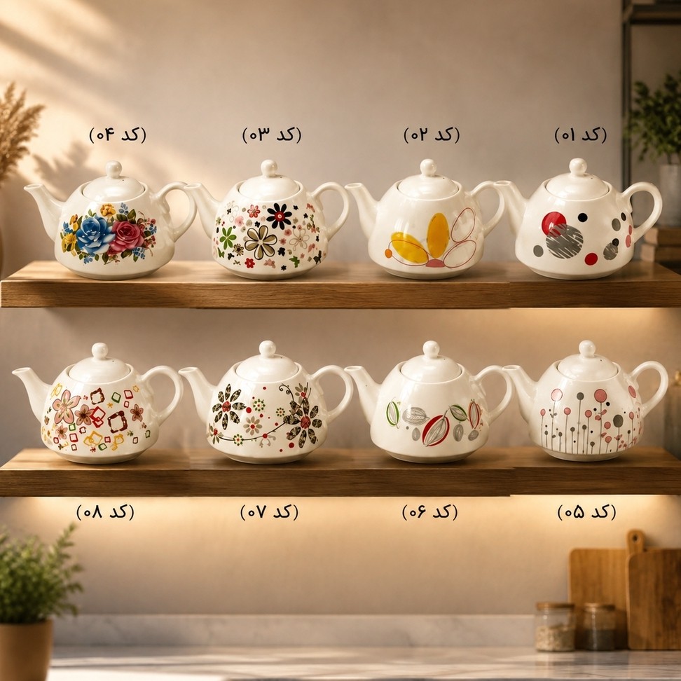قوری چینی واتسون مدل سماوری در 8 طرح با ارسال رایگان