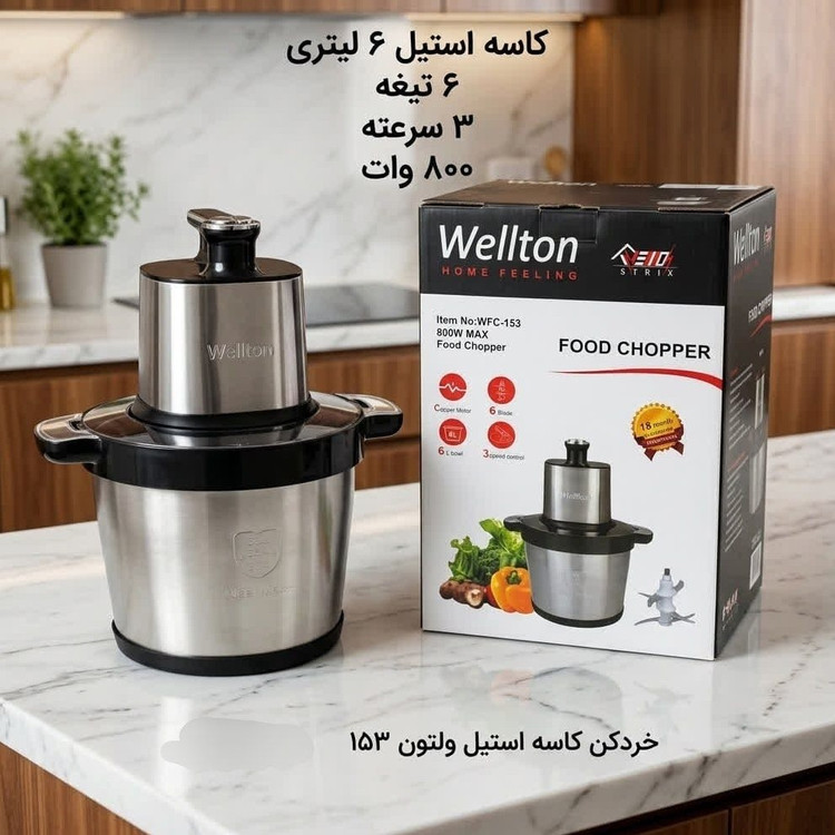 خردکن 6 لیتر WELLTON مدل 153 با ارسال رایگان