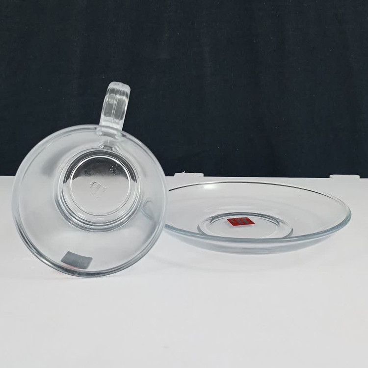 فنجان نعلبکی مدل کروم HB کد 430 بسته 6 عددی ارسال رایگان