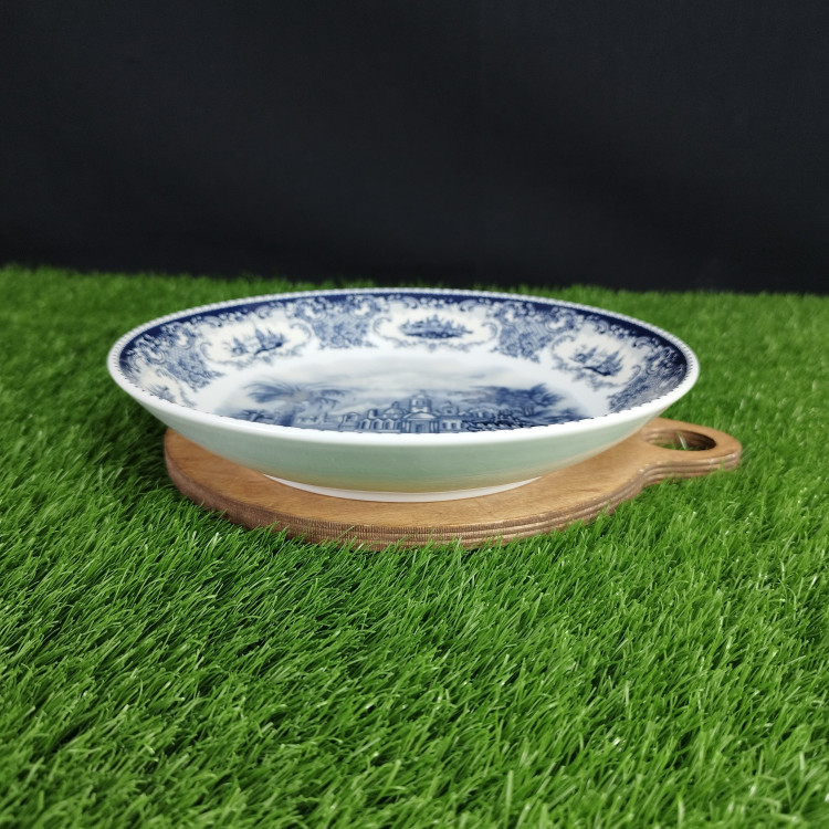 بشقاب خورشت خوری چینی باواریا مدل آکسفورد کلاسیک آبی کد 2261 بسته 6 عددی با ارسال رایگان