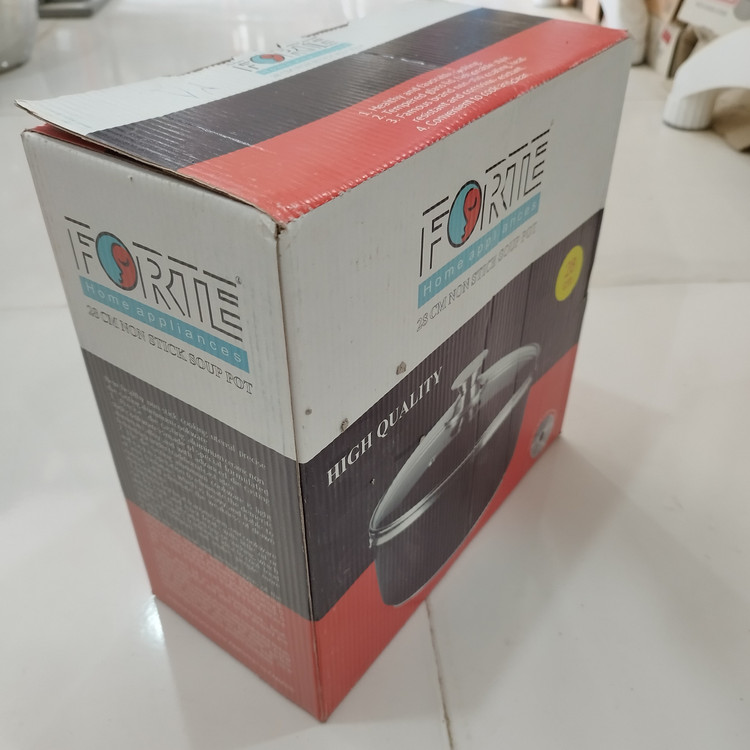 قابلمه گرانیتی سایز 28 برند فورته مشکی FORTE