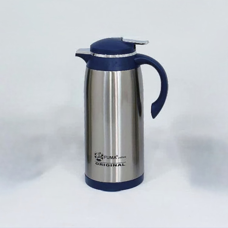 فلاسک شیشه دار 1 لیتر فوما رنگ آبی کد 459 ارسال رایگان