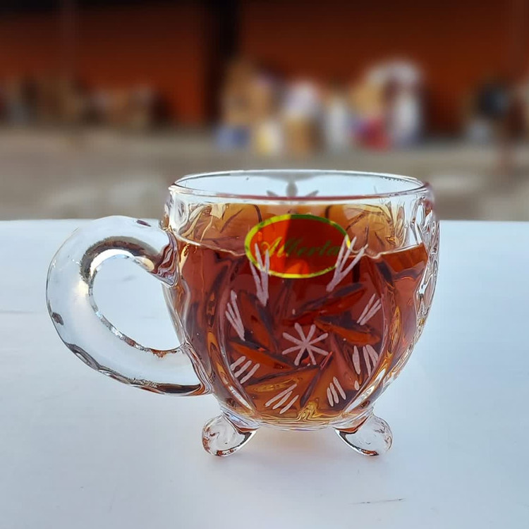 فنجان سه پایه مدل خورشیدی تراش برند الرتا بسته 6 عددی