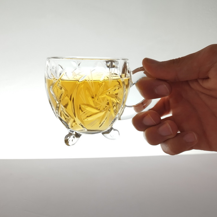 فنجان سه پایه مدل خورشیدی تراش برند الرتا بسته 6 عددی